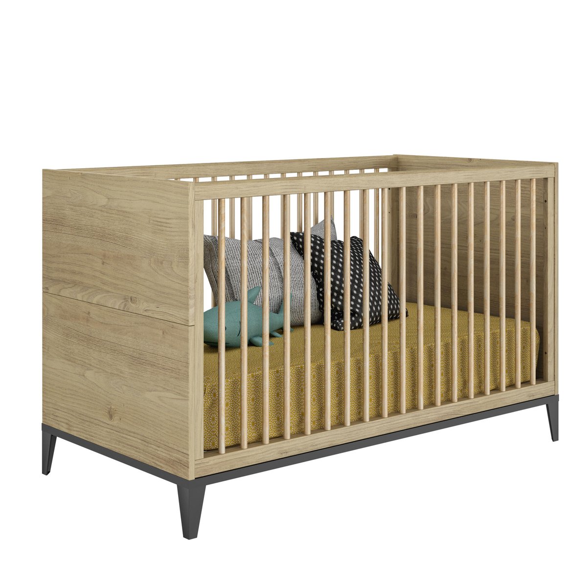 Lit évolutif 70cm x 140cm et pieds s beige, GALIPETTE
