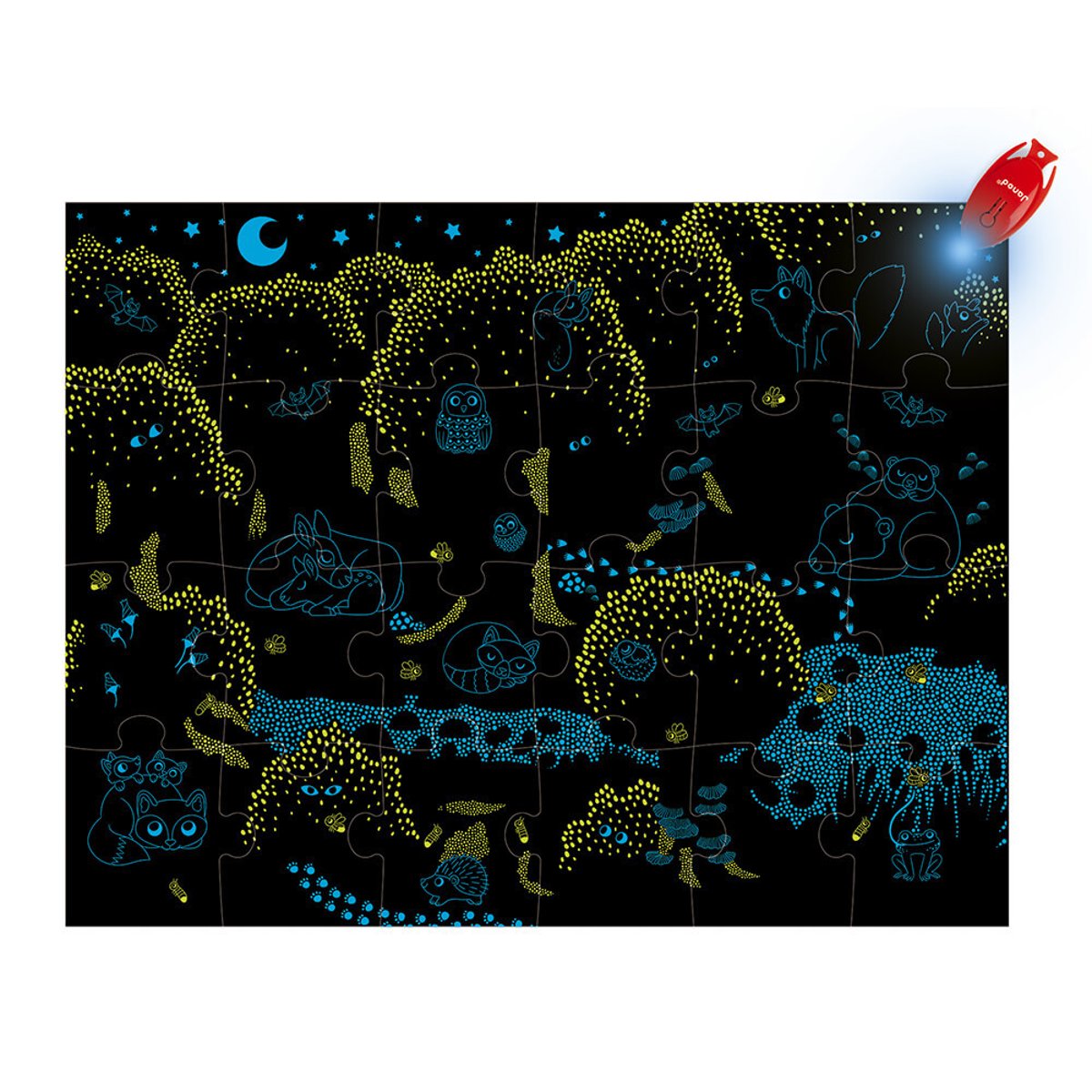 Puzzle Magique La Forêt 24 Pièces couleur unique, JANOD