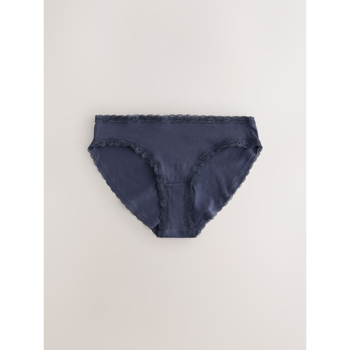 Culotte de bikini en coton/dentelle, lot 4 gris/rose/crème, NEXT
