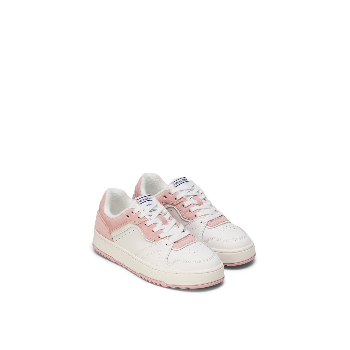 Baskets en cuir de vache de haute qualité blanc naturel, MARC O'POLO
