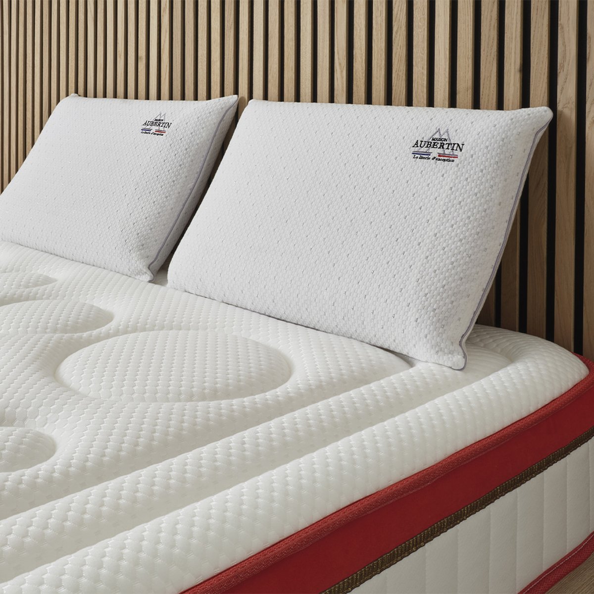 Oreiller Malva ergonomique 60x60cm blanc, MAISON AUBERTIN