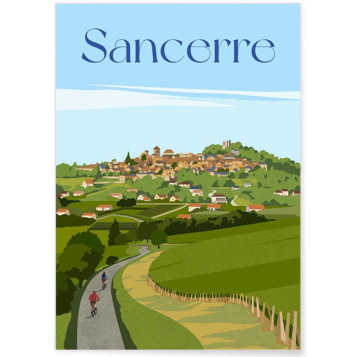 Affiche ville Sancerre blanc, L'AFFICHERIE