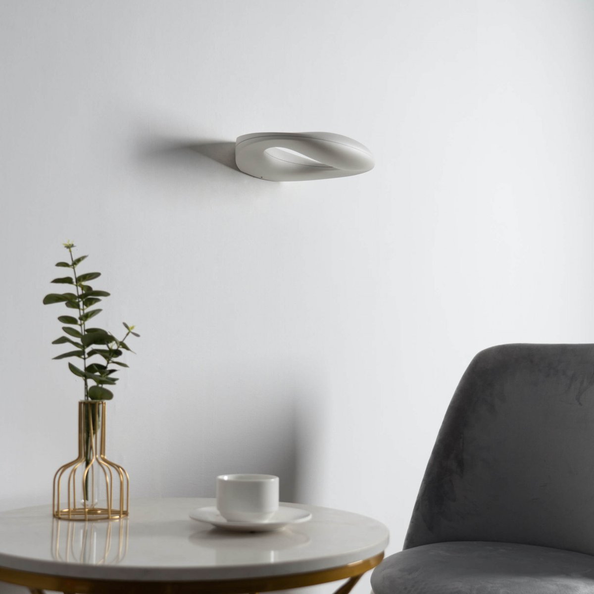 Applique murale LED courbes douces - MELIA blanc, KOSILUM