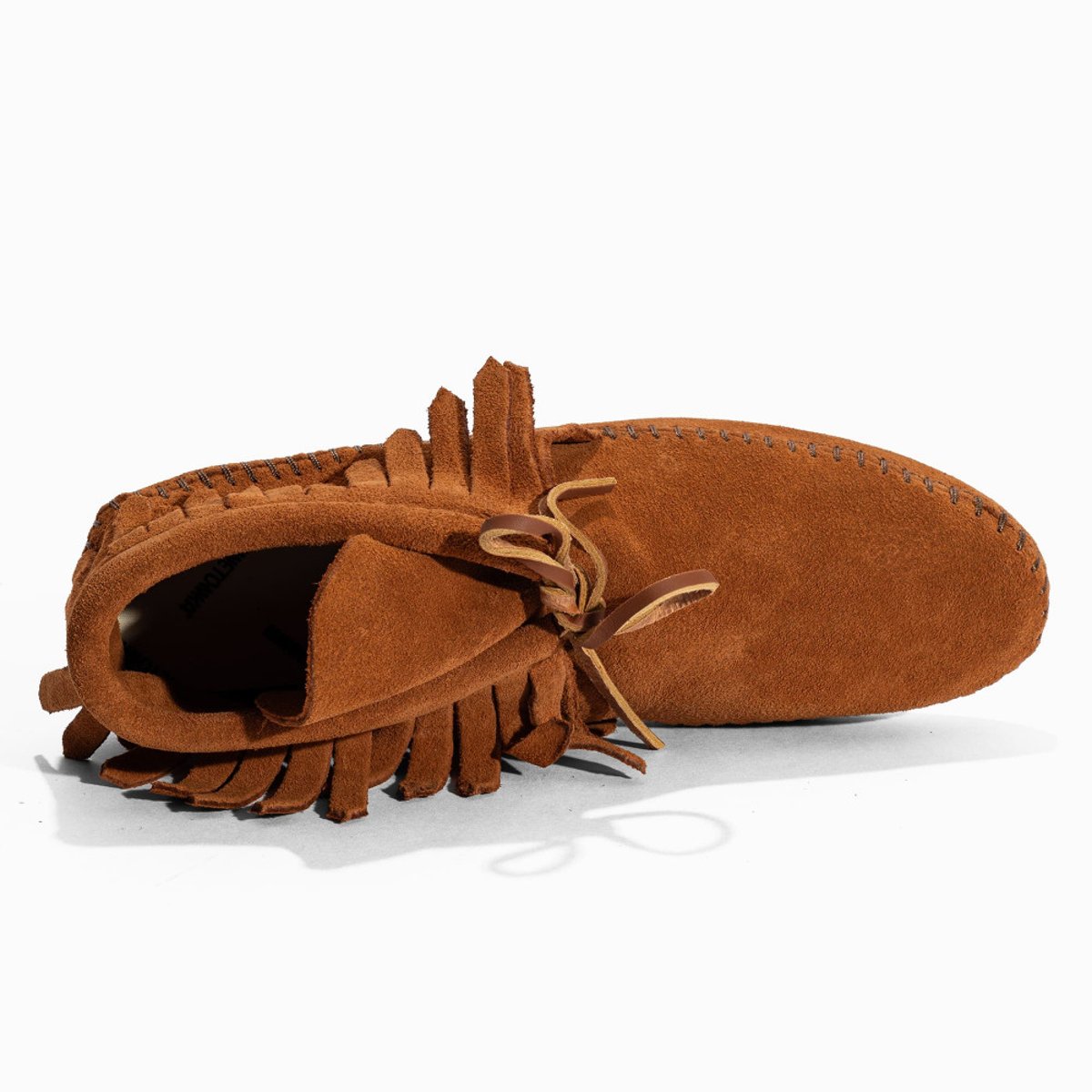 Bottes en cuir Classic Fringe Softsole marron, MINNETONKA