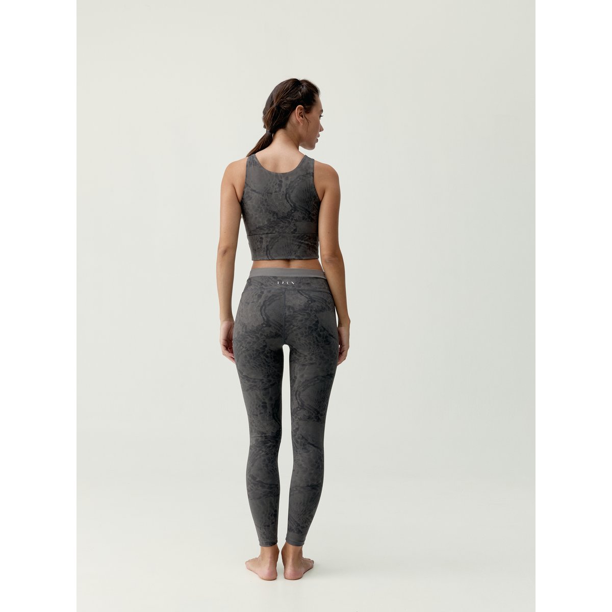 Legging de sport femme Ember Taille haute séchage rapide marron vison, BORN