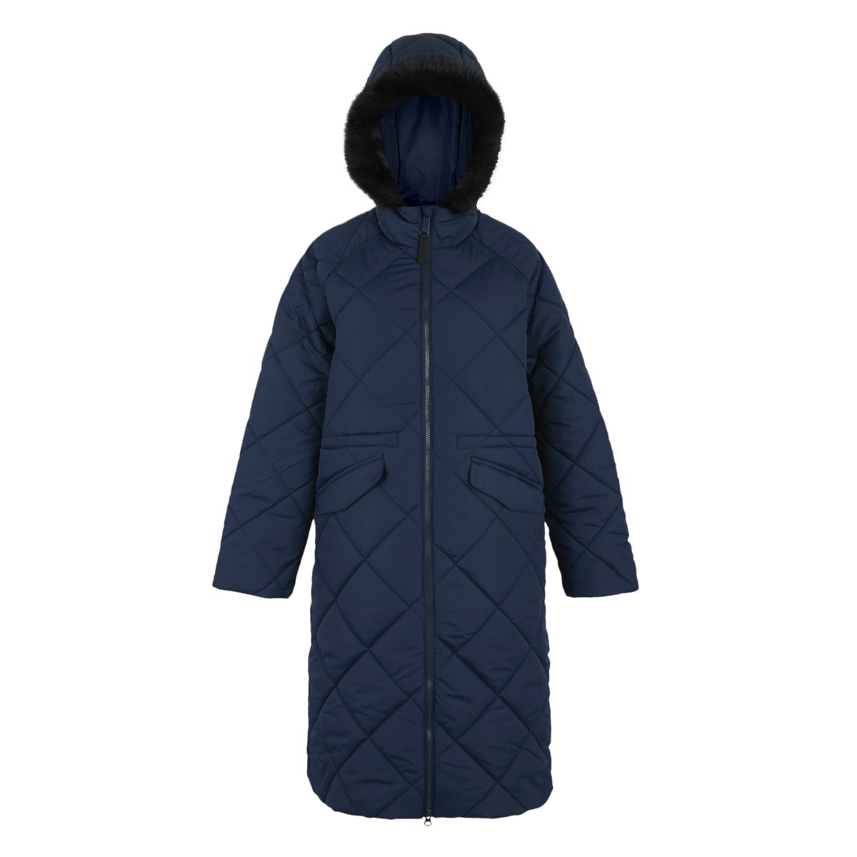 Veste longue matelassée à capuche FREYLA bleu marine, REGATTA