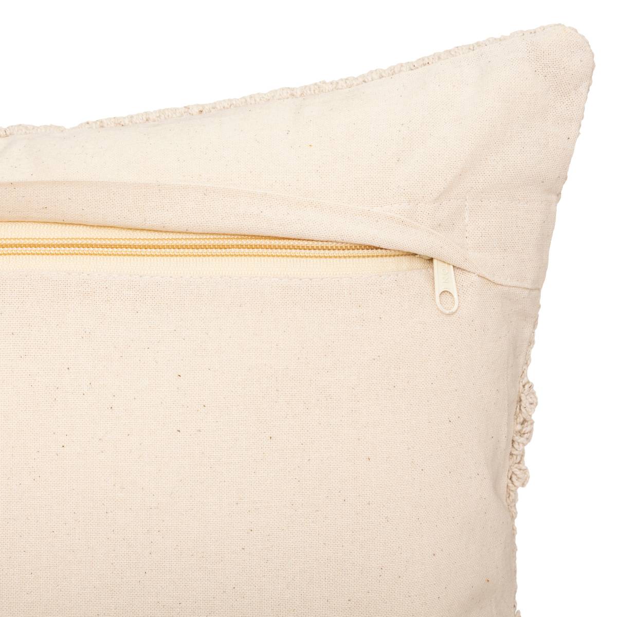 Coussin déhoussable en coton avec motif 3D SAFARI beige, ATMOSPHERA