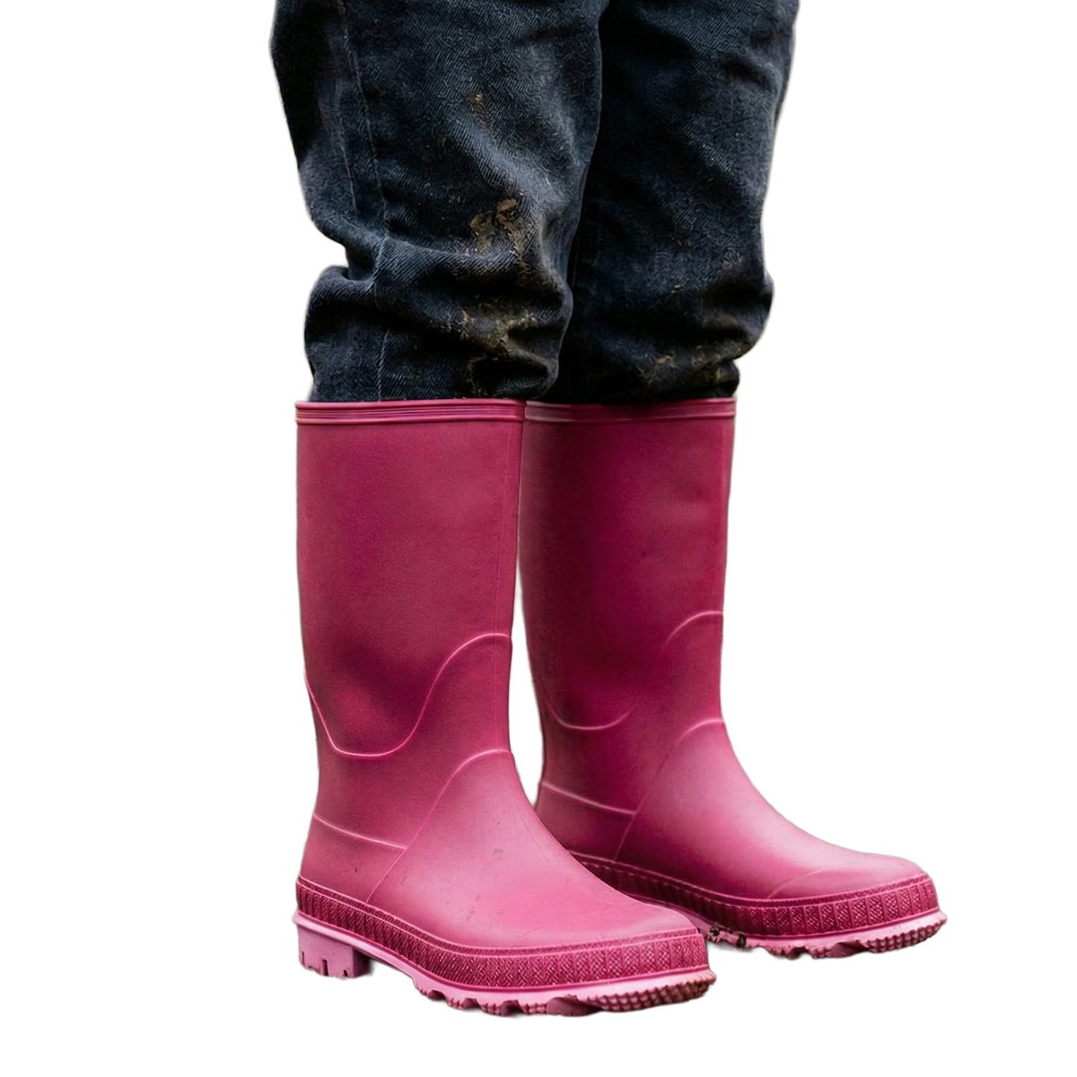 Bottes de pluie unies rouge framboise, MOUNTAIN WAREHOUSE