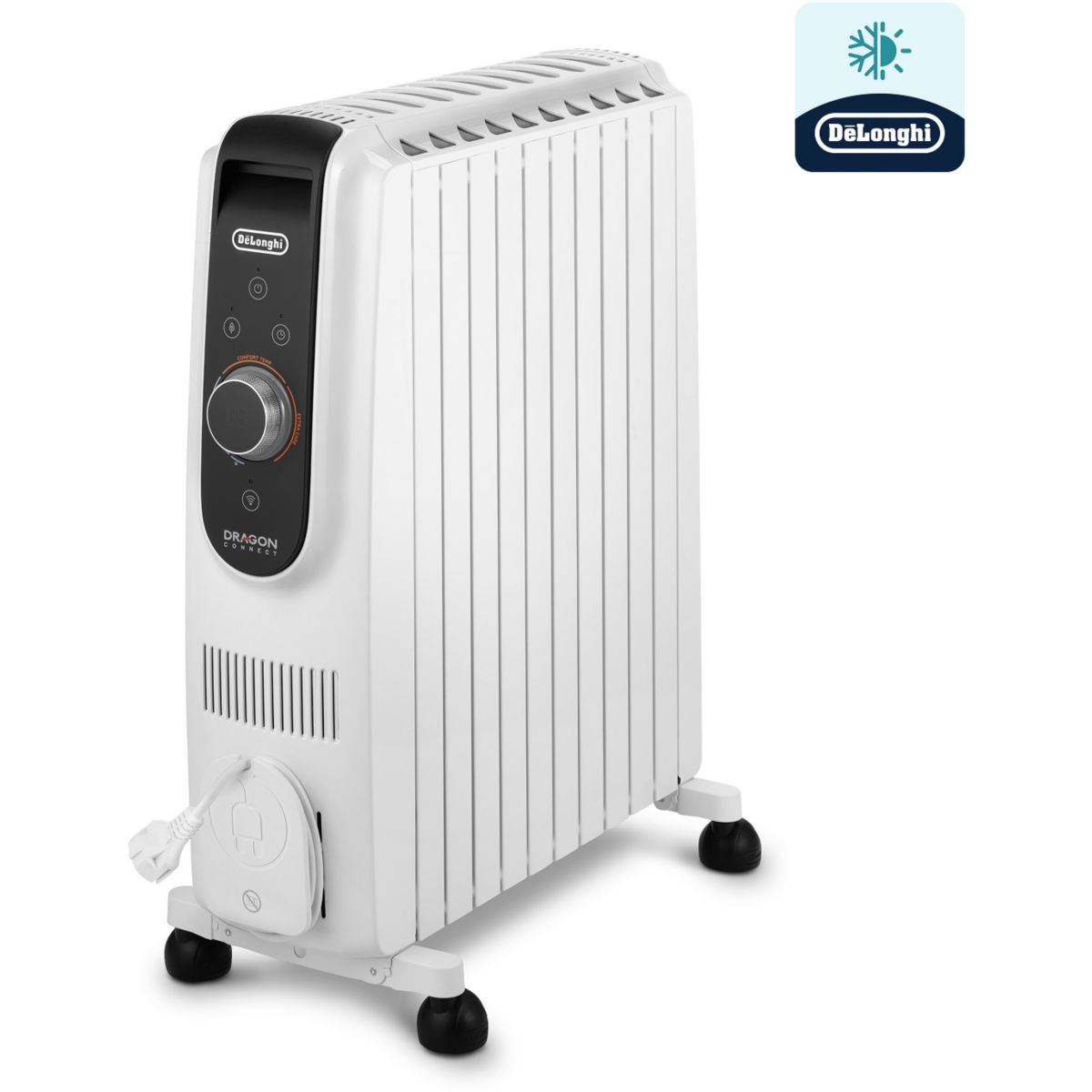 Chauffage Bain d'huile TRD51025 WIFI couleur unique, DELONGHI