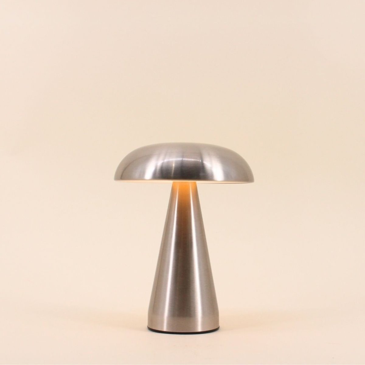 Lampe champignon USB tactile 20cm gris clair, ORNAMI