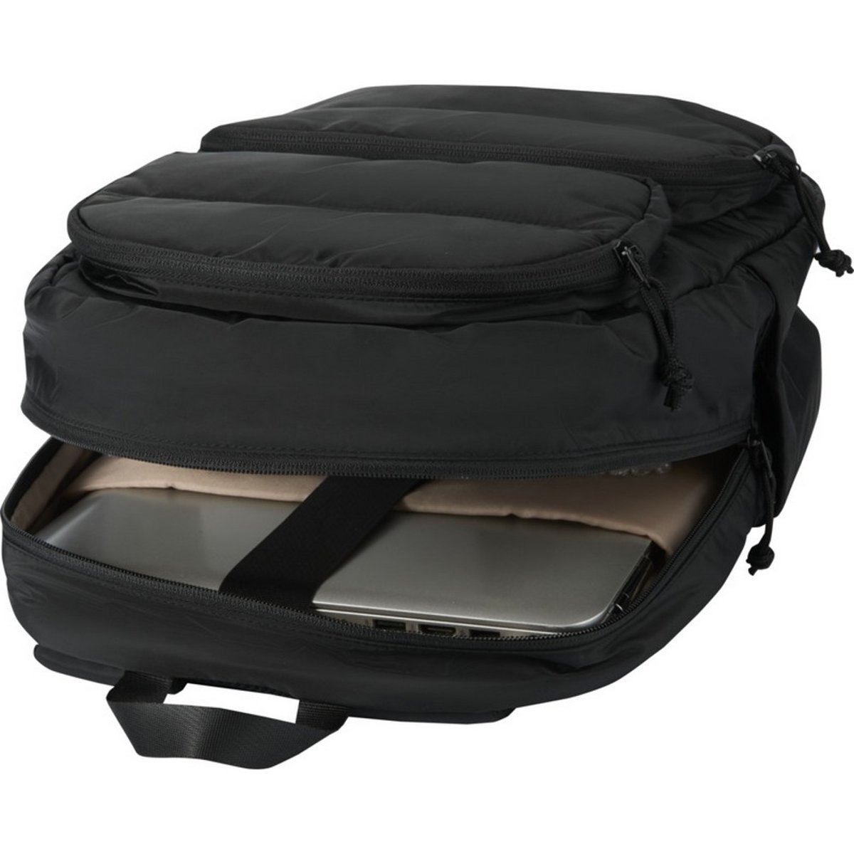 Sac à dos pour ordinateur portable motif/style doudoune noir, FLOSO