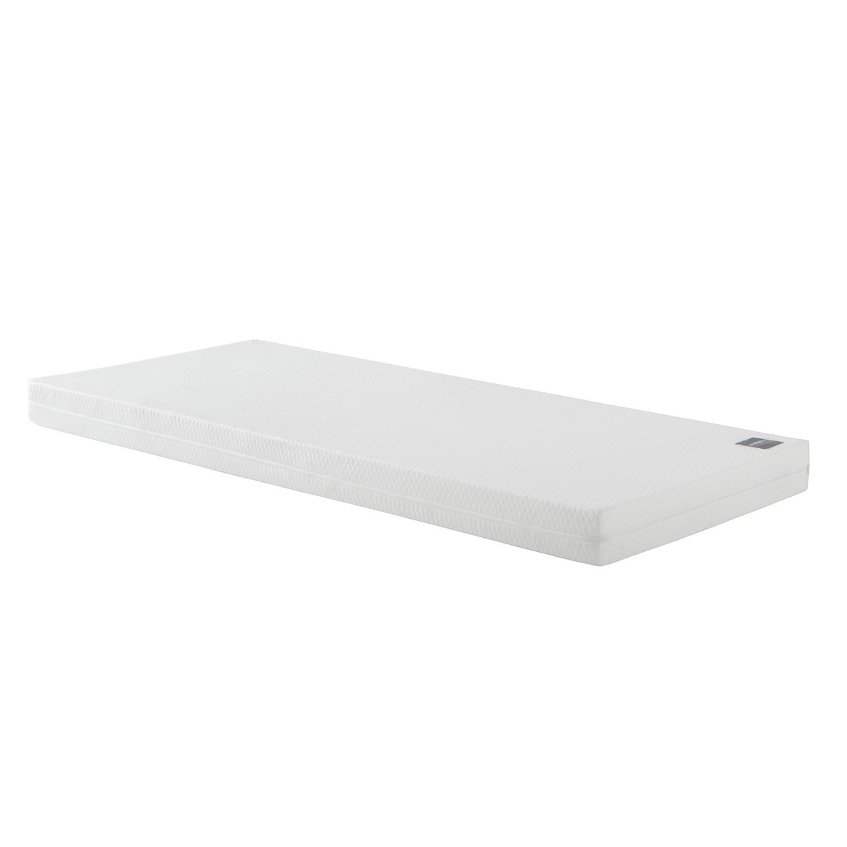 Ensemble matelas mousse, sommier et pieds Aurore 100 blanc, SOMEO