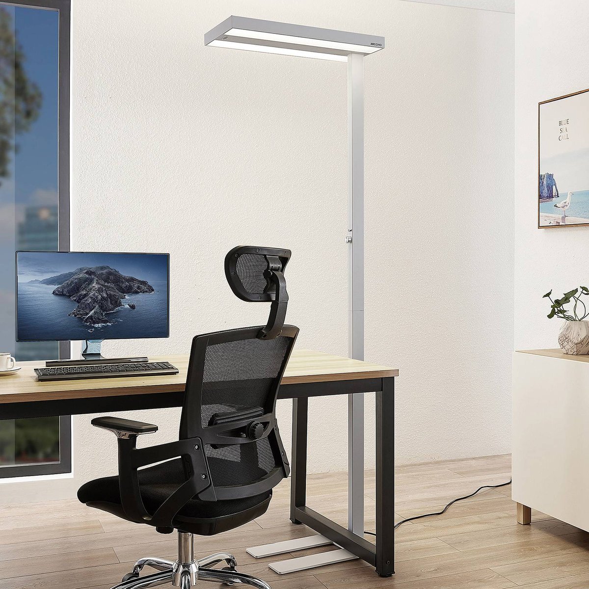 Lampadaires de bureau en aluminium moderneLED blanc (ral 9003), ARCCHIO