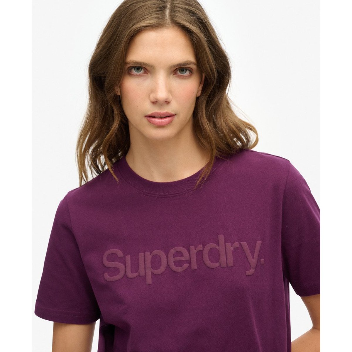 T-shirt Tonal Core violet aubergine, SUPERDRY