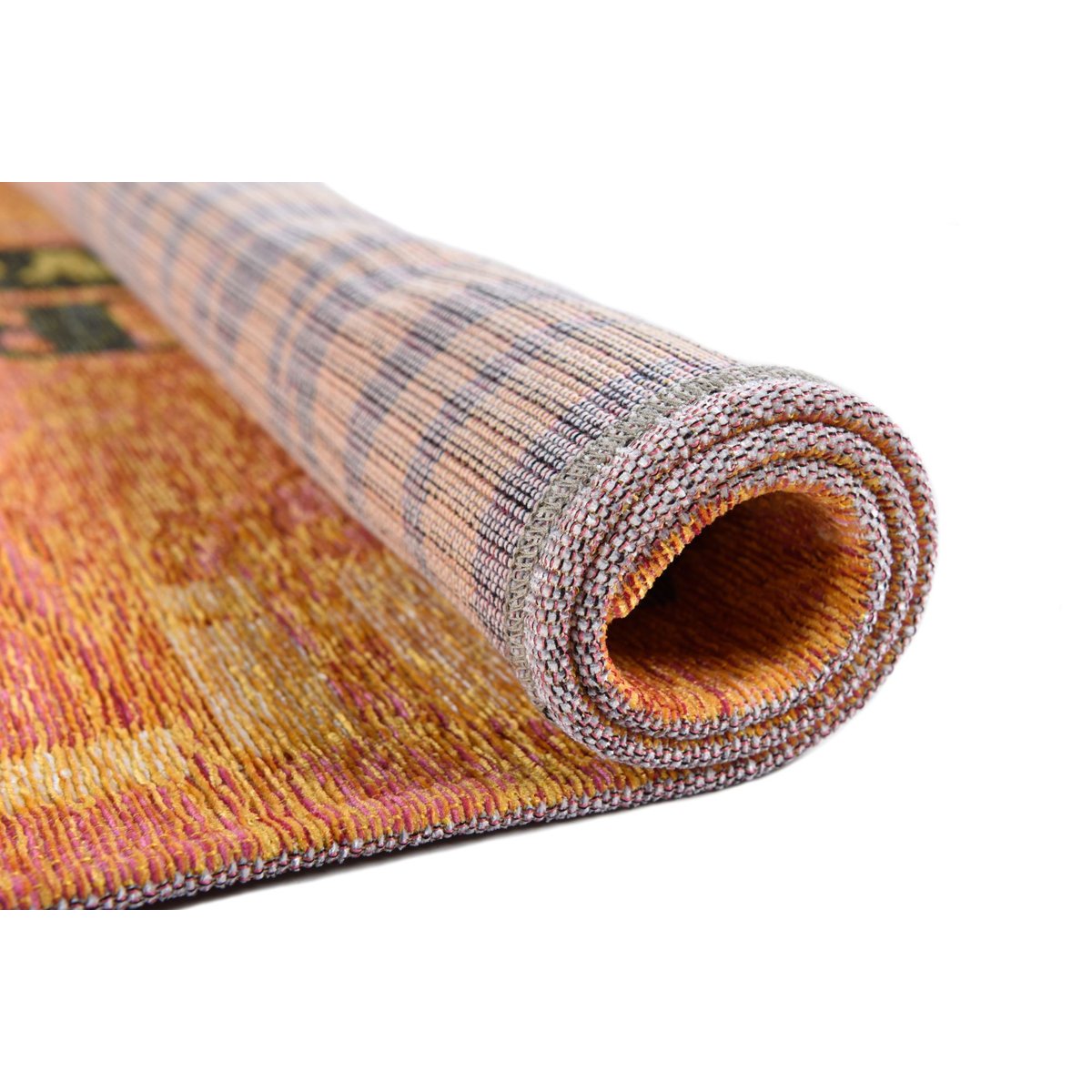 Tapis de salon moderne - COSIMA orange multi, GINO FALCONE