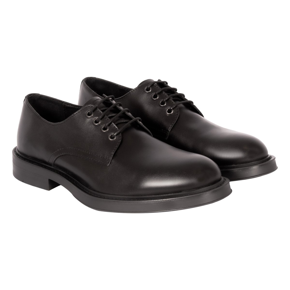 Derbies gomme cuir noir, JULES & JENN