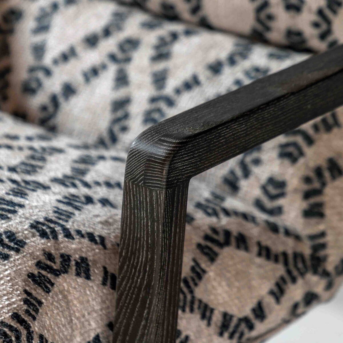 Beverly Ash Wood Lounge Chair beige/black, ÉDITÉ
