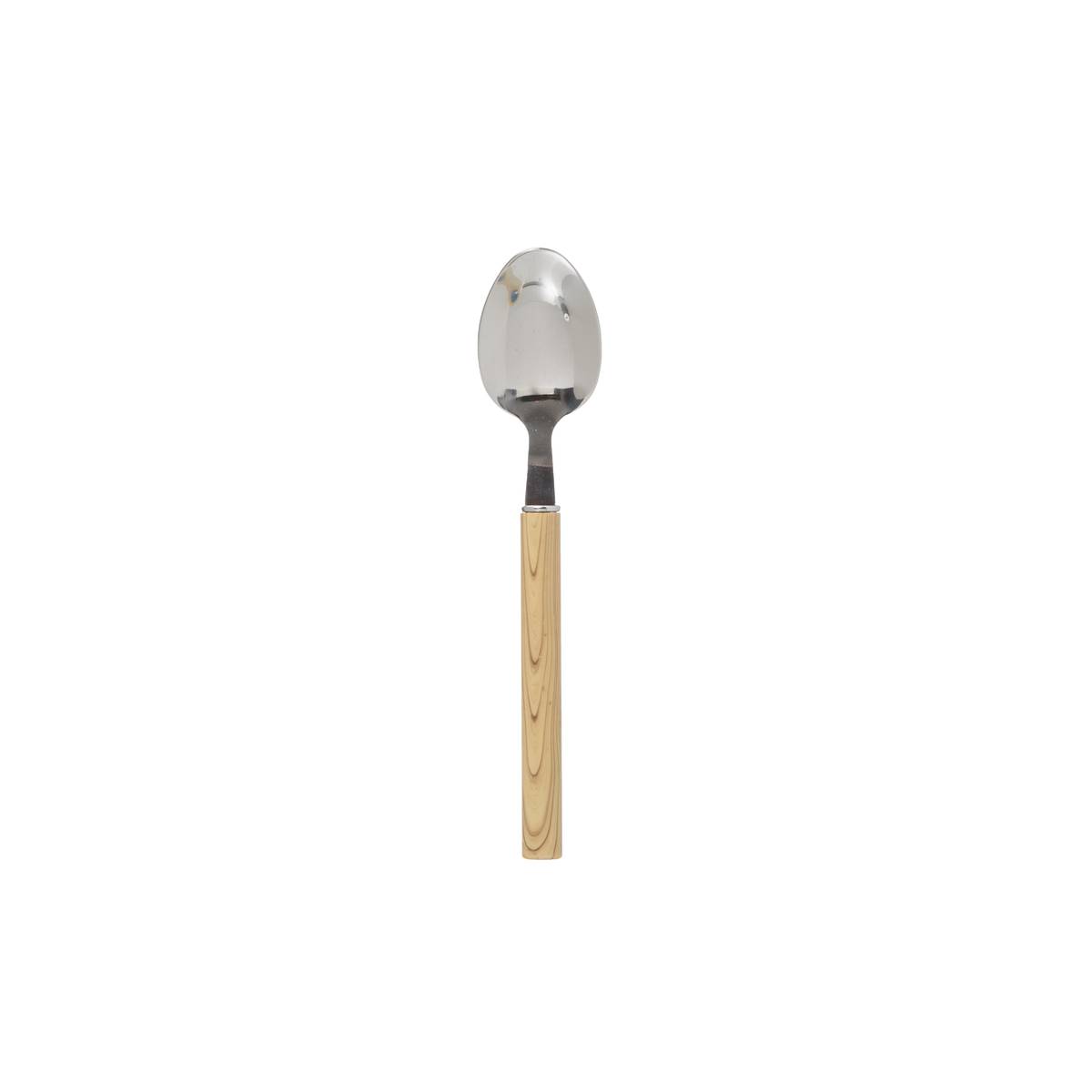 Ménagère 24 pièces en acier inoxydable et manches effet bois INDONESIE taupe, SECRET DE GOURMET