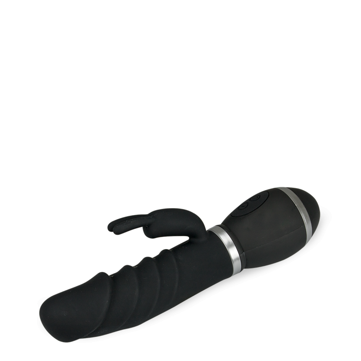Mini vibro rabbit USB silicone gros gland noir, LOVE AND VIBES