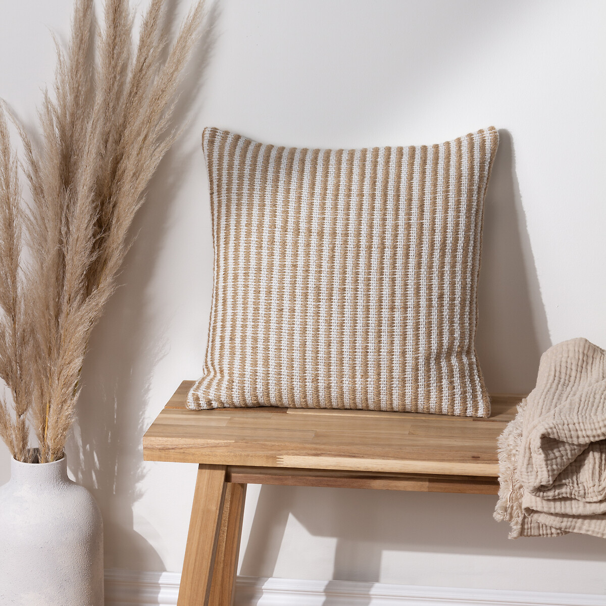 Organik Stripe Woven Cushion natural, YARD