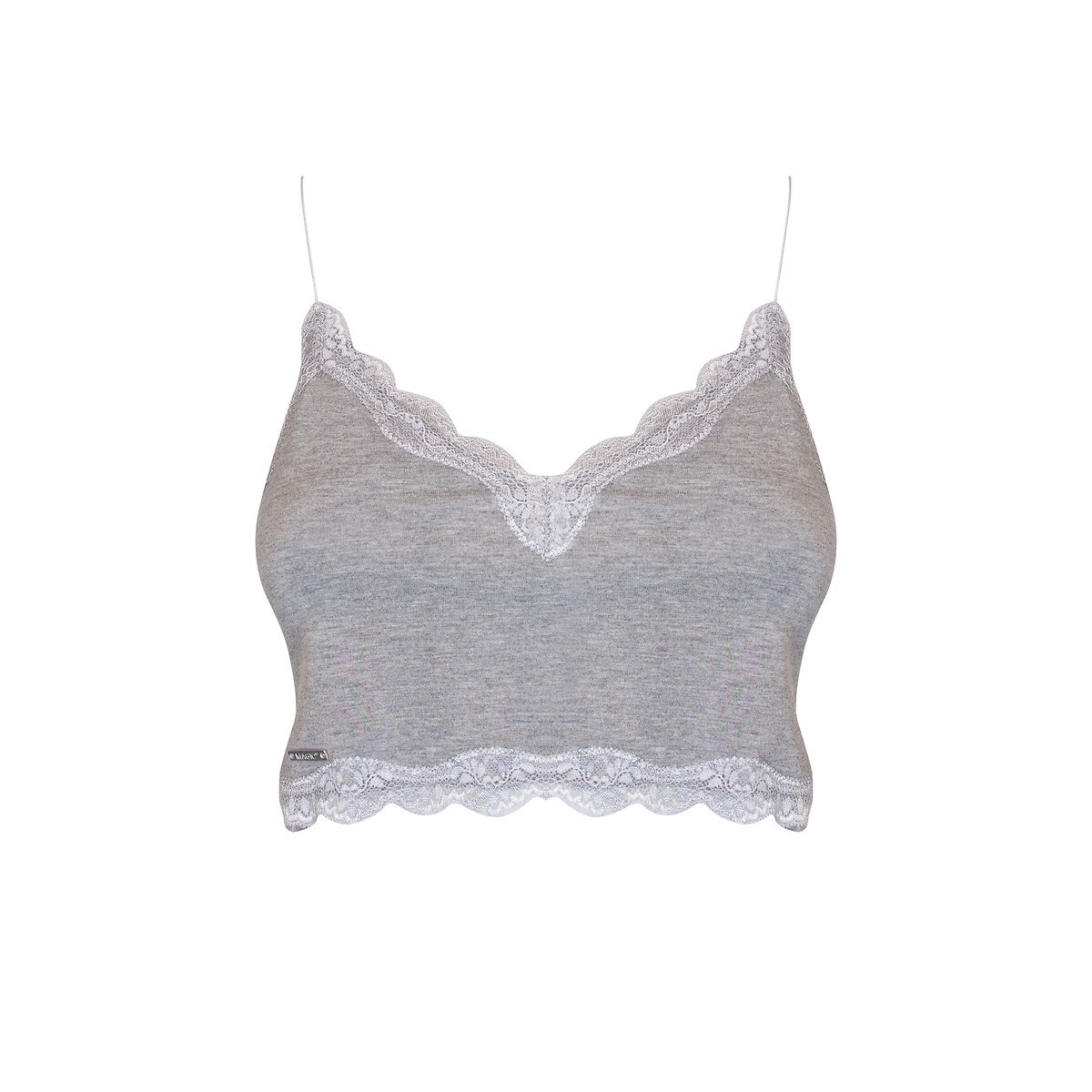 Brassière crop top Cozy gris chiné, MAGIC BODYFASHION