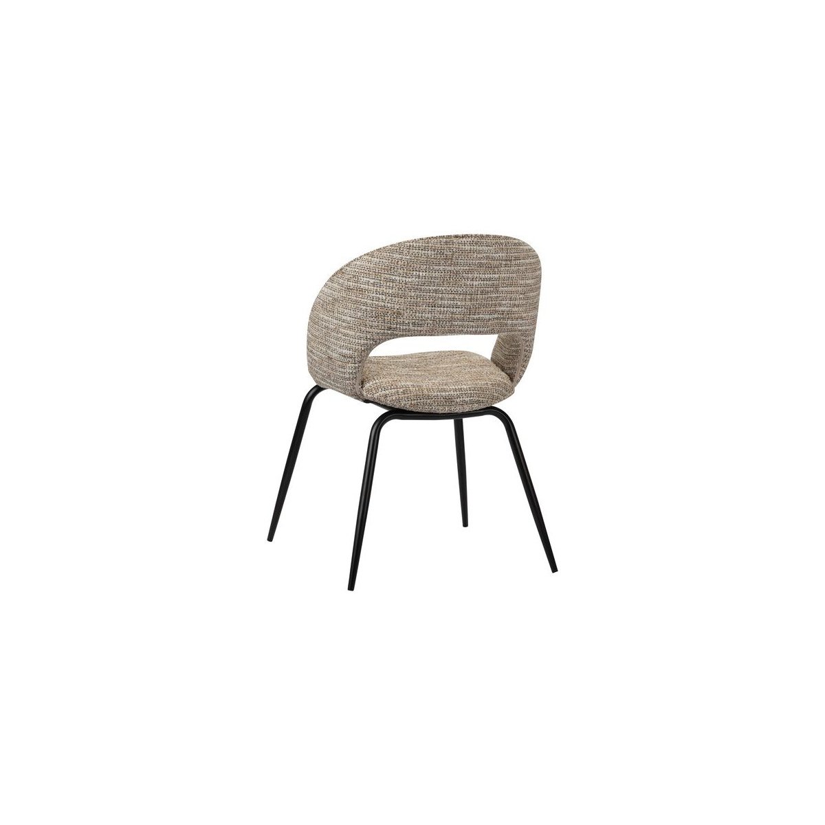 Lot de 2 chaises tissu texturé, DOMI gris, BOBOCHIC