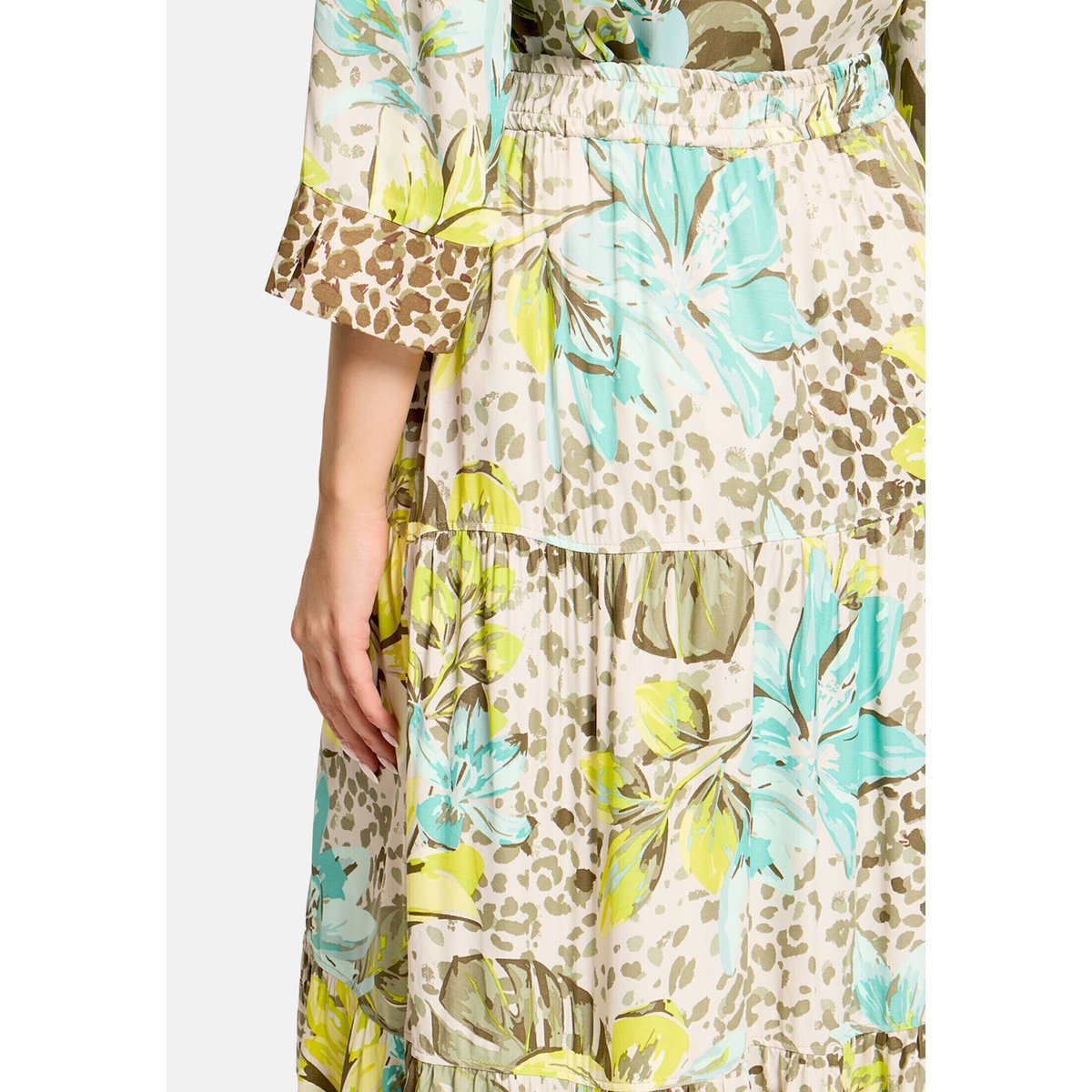 Jupe à enfiler à motifs beige/yellow, BETTY BARCLAY