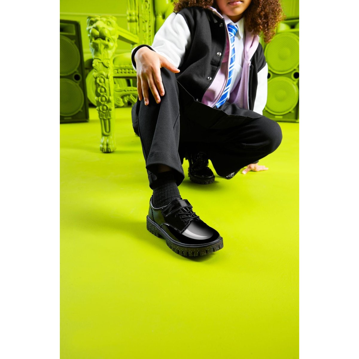 Derbies Synthétique ALITA WISH K noir, CLARKS