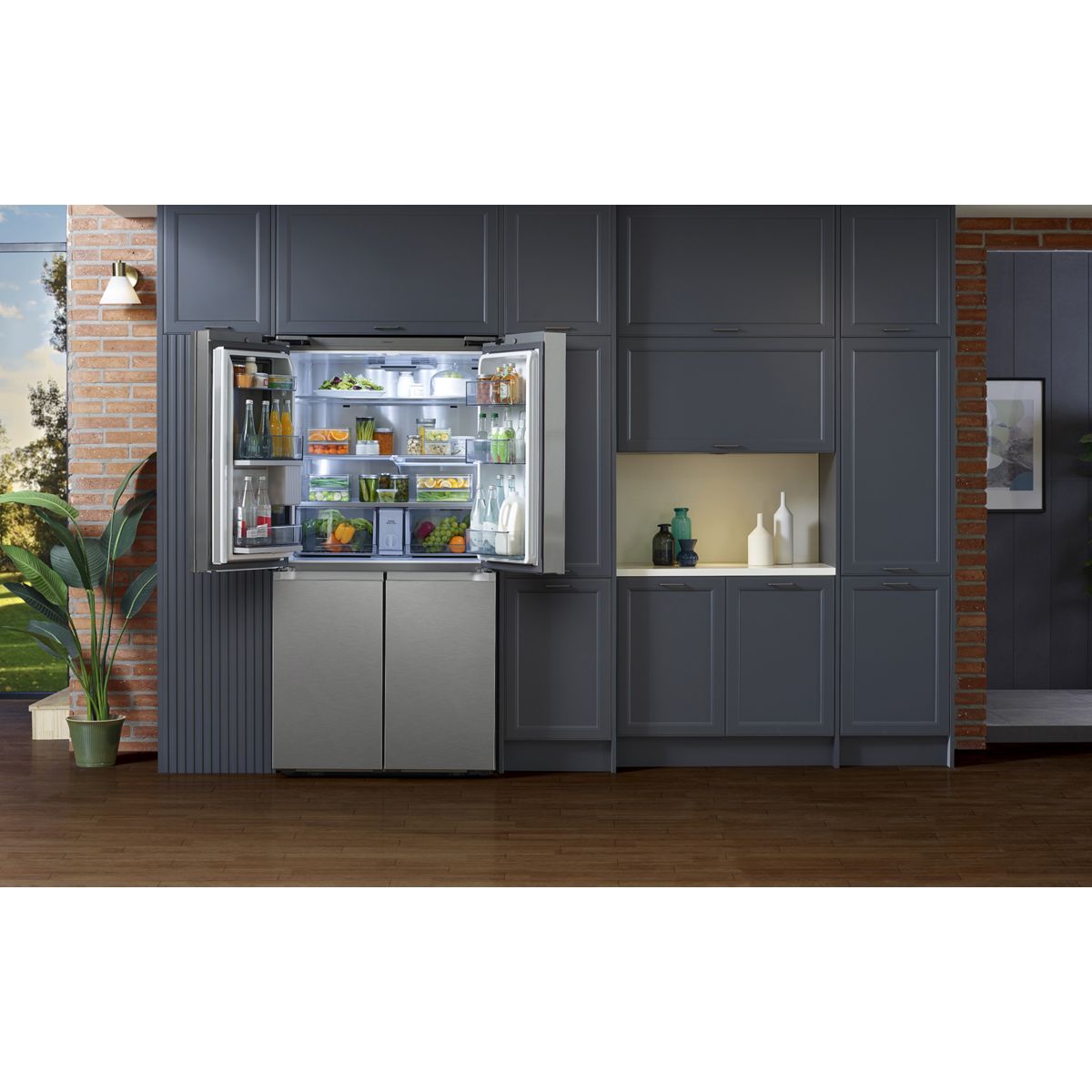 Réfrigérateur multi portes RF48A400EM9 silver, SAMSUNG