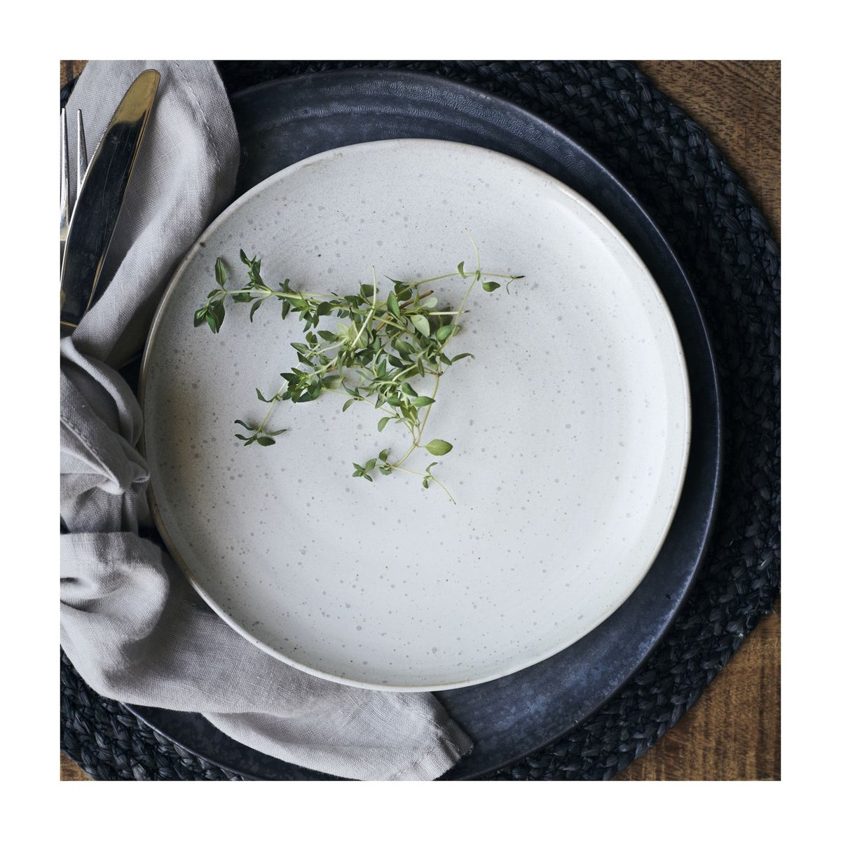 Assiette Pion Diam 22 cm blanc, HOUSE DOCTOR