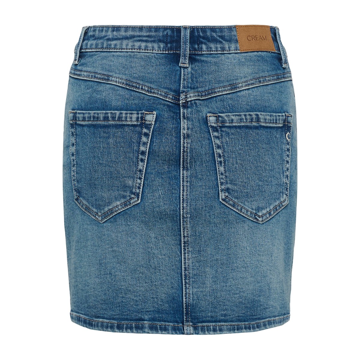 Jupe en jean bleu smithers mid blue denim, CREAM