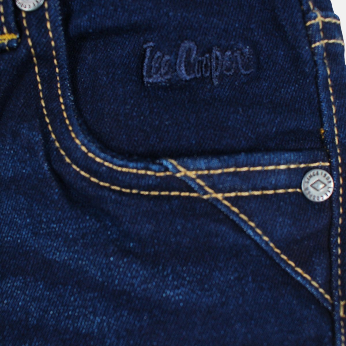 Jean slim 5 poches, coupe droite DENIM bleu brut used, LEE COOPER
