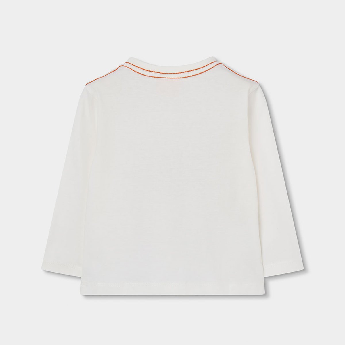 T-shirt en maille garçon imprimé chat blanc, BOBOLI