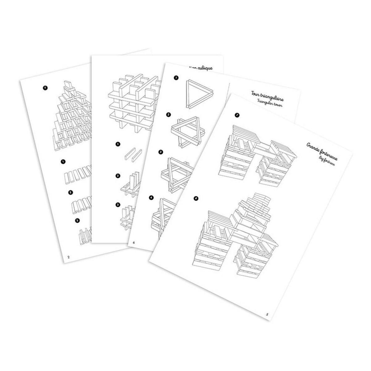 Batibloc couleur 100 planchettes rouge, VILAC