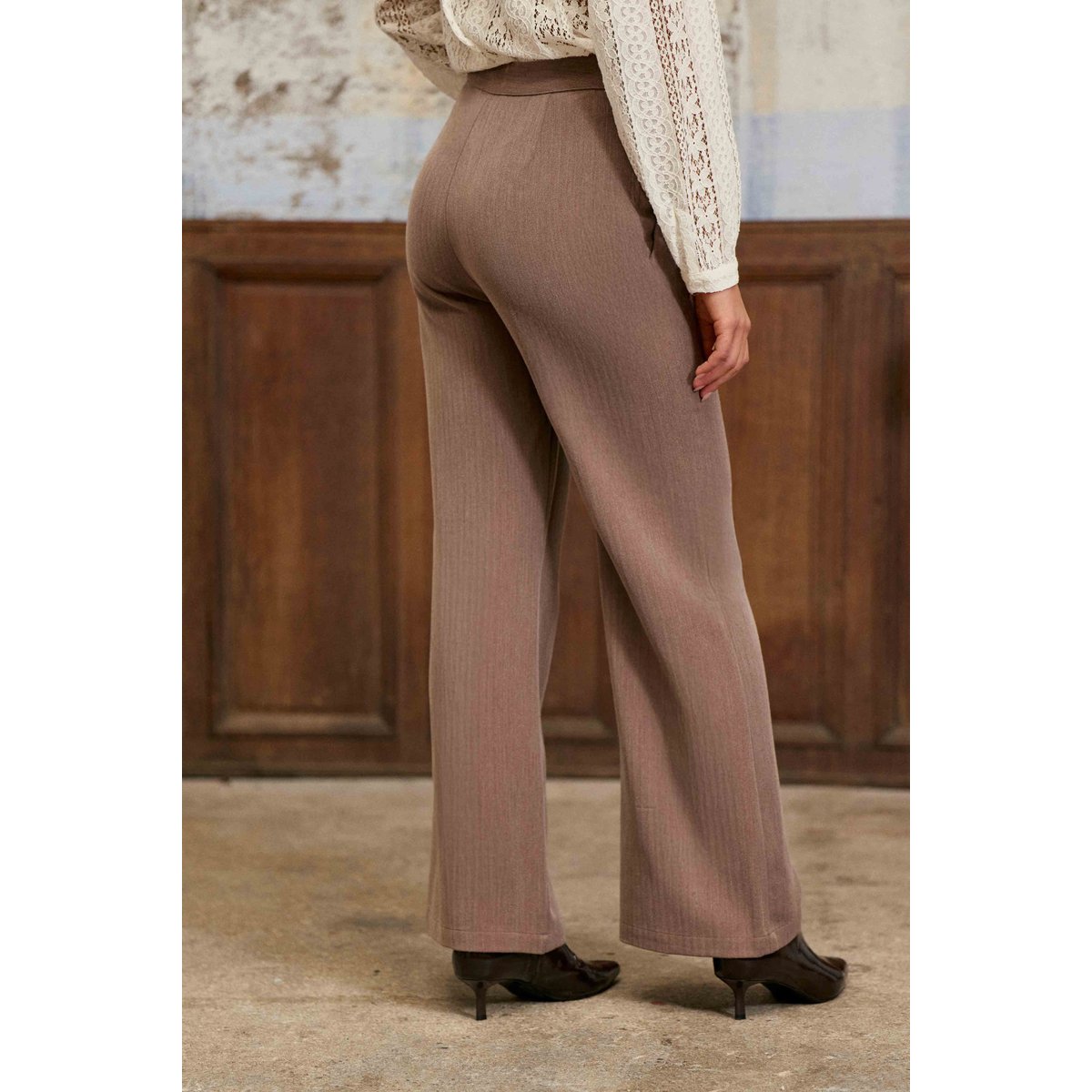 Pantalon droit uni PADDY 16-marron, LA PETITE ETOILE