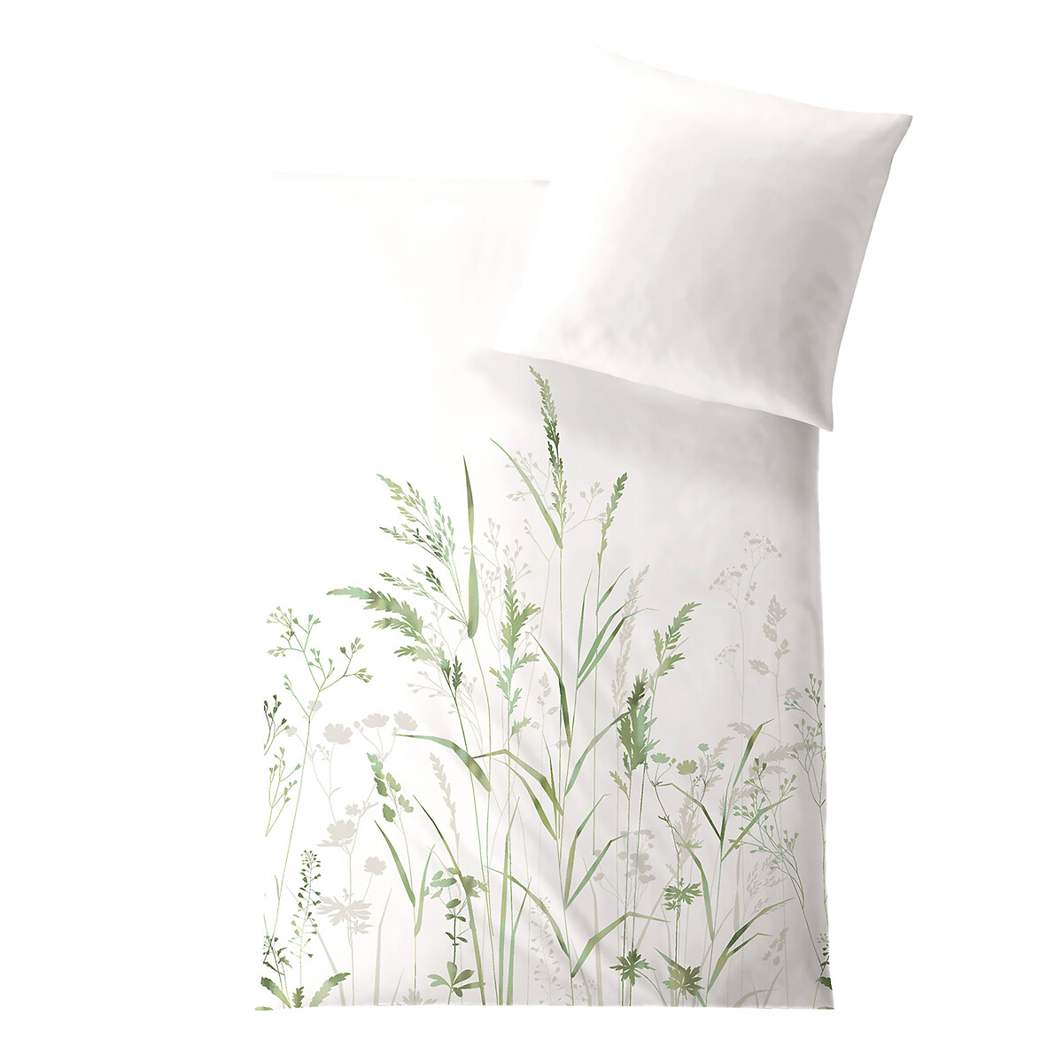 Fourre de duvet - Cellulose avec motif - Biarritz blanc, EUROPE & NATURE 