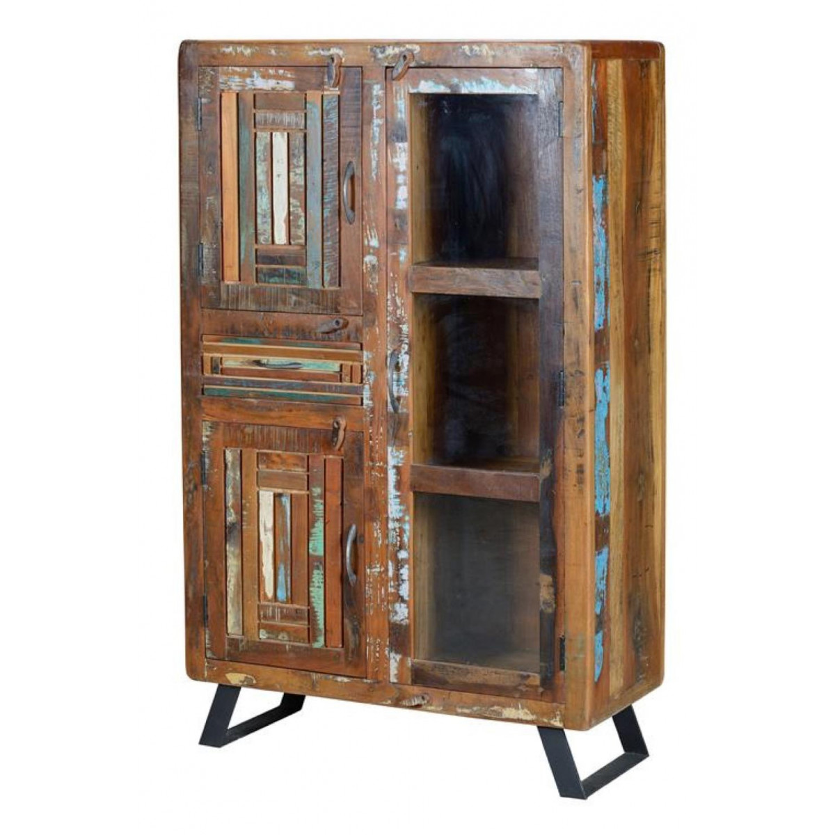 Armoire 1 tiroir - CALYPSO marron, DECORATION D’AUTREFOIS