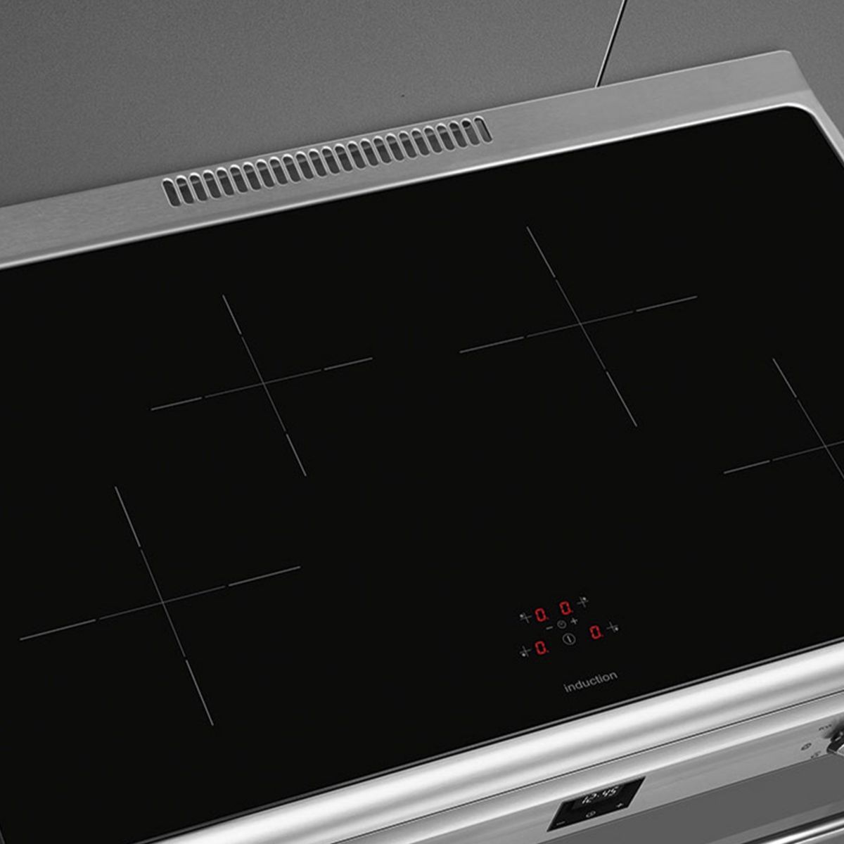 Piano de cuisson induction 4 feux 90 cm CG90 inox satiné, SMEG