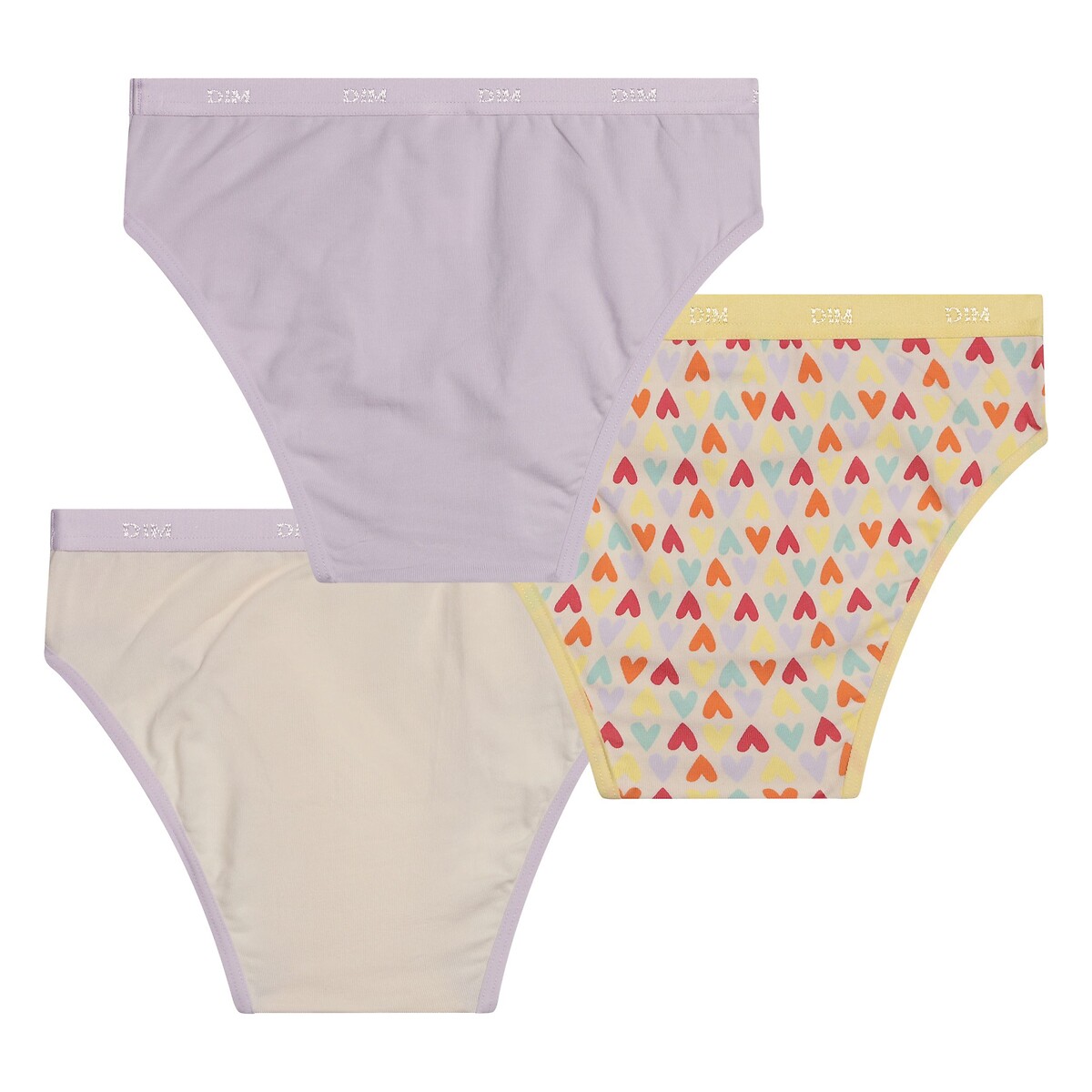 Pack of 3 Pocket Cotton Briefs mauve, DIM