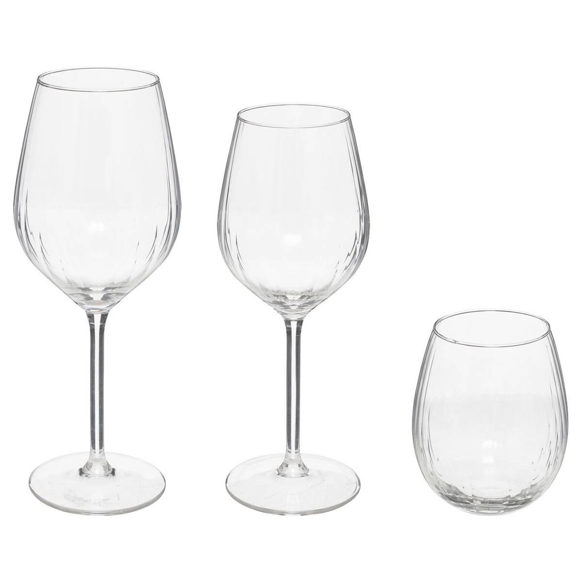 Lot de 12 verres en verre VOLTA transparent, SECRET DE GOURMET