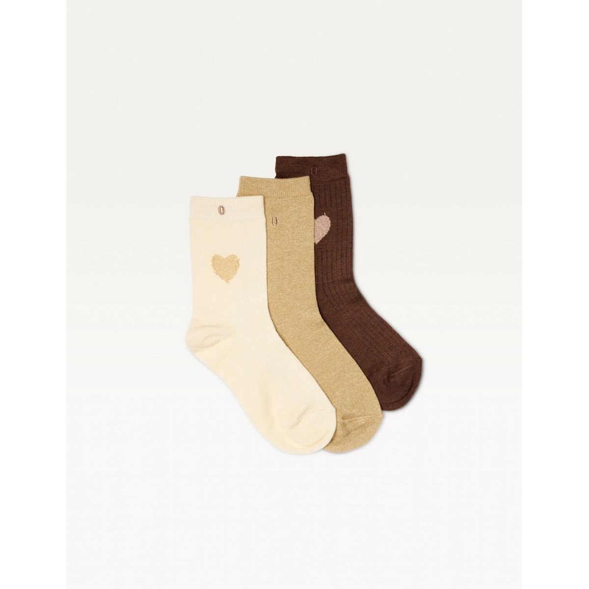 Pack de 3 CHAUSSETTES marron doré écru, ODAJE