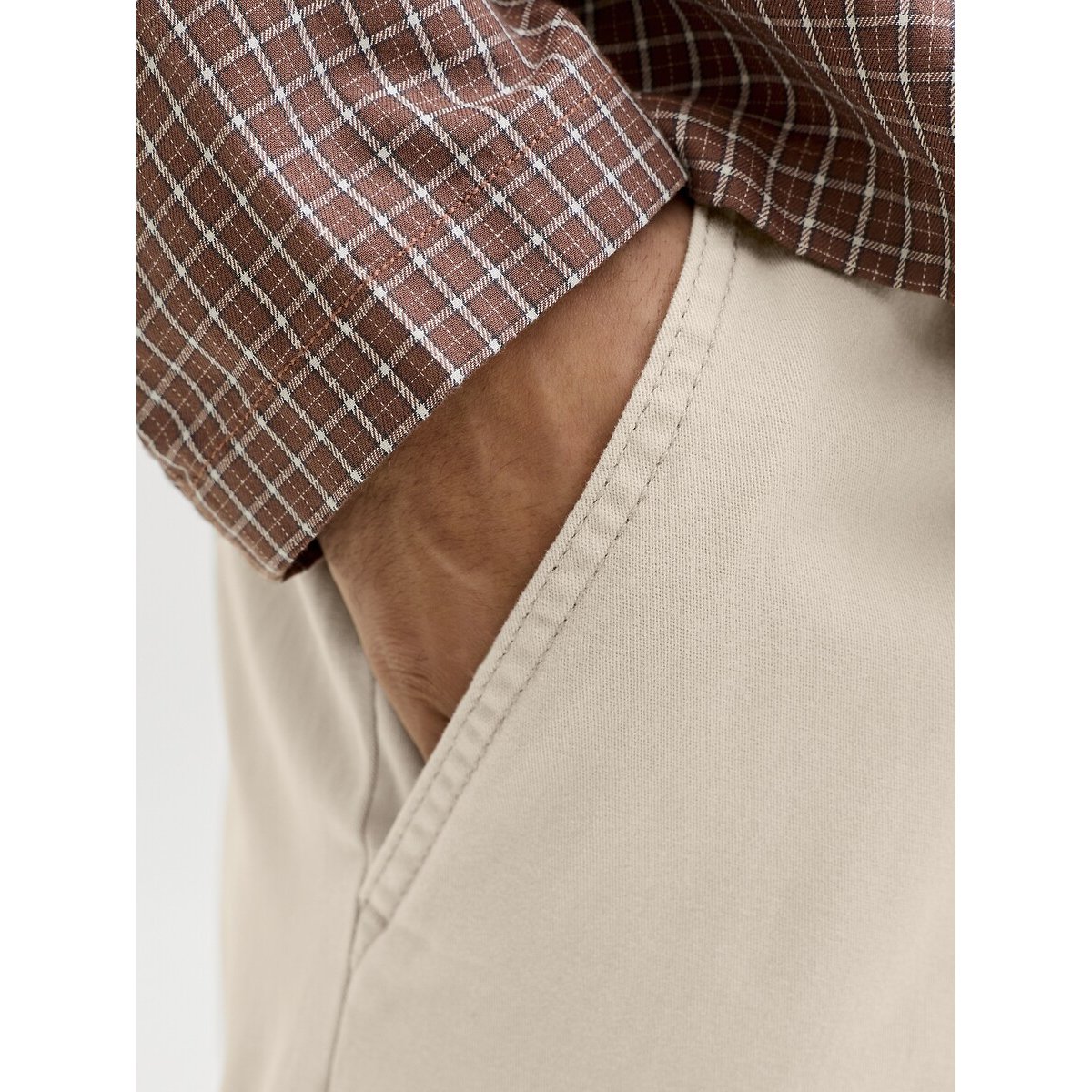 Pantalon avec cordon de serrage beige, JACK & JONES