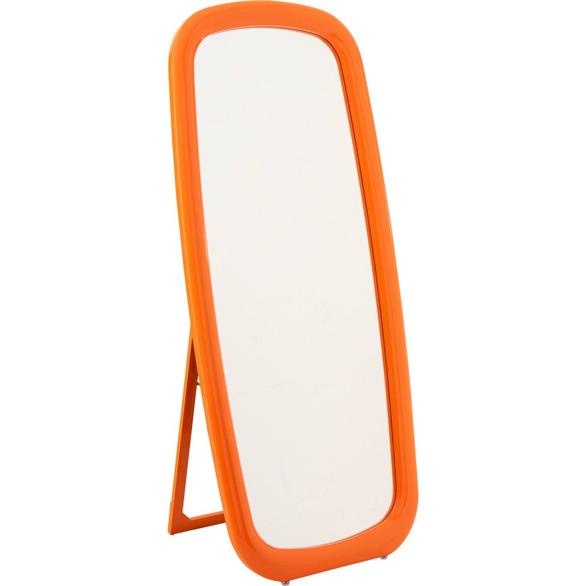 Miroir mural rectangulaire en bois orange, RECOLLECTION