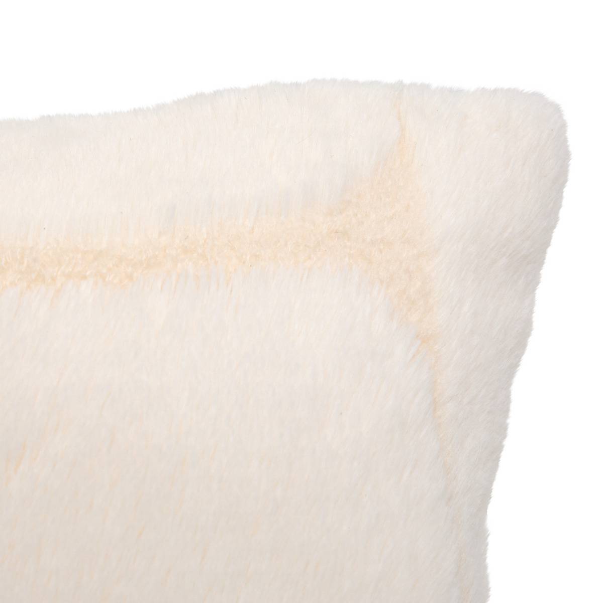 Coussin carré BOUCLY beige lin, ATMOSPHERA
