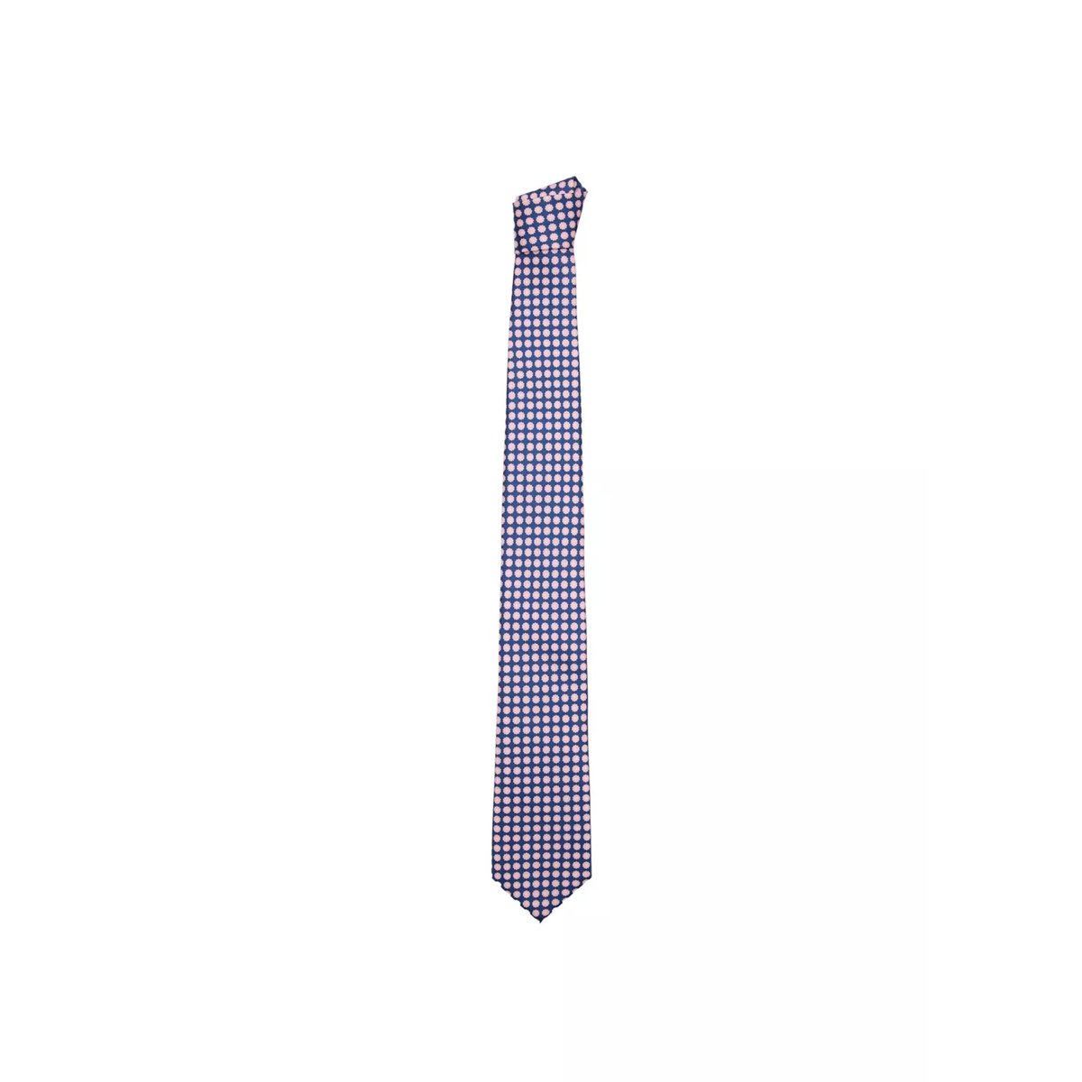 Cravate 100 % soie imprimé fleurs bleu marine, MANGO MAN