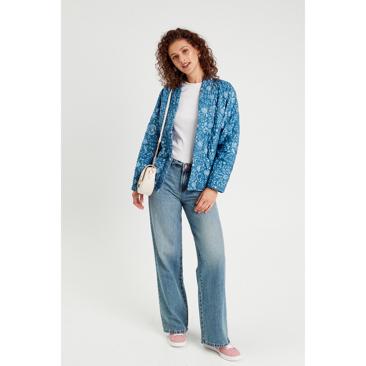 Veste effet matelassé bleu marine, CACHE CACHE