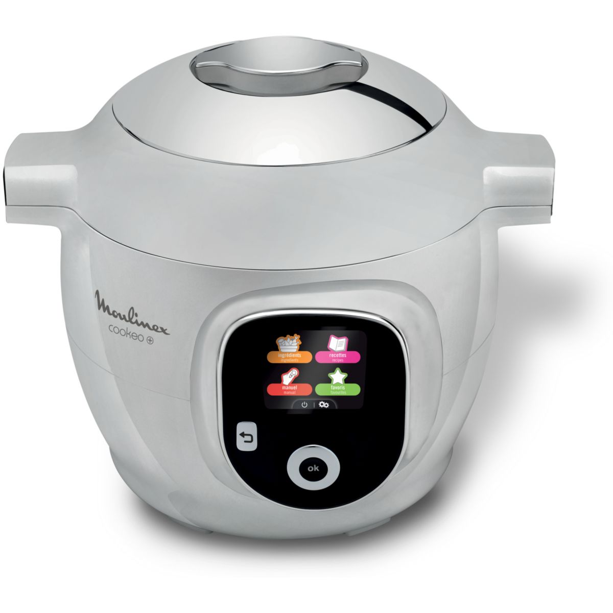 Cookeo CE854B10 gris 6 L, 6 modes de cuisson, 80 recettes couleur unique, MOULINEX