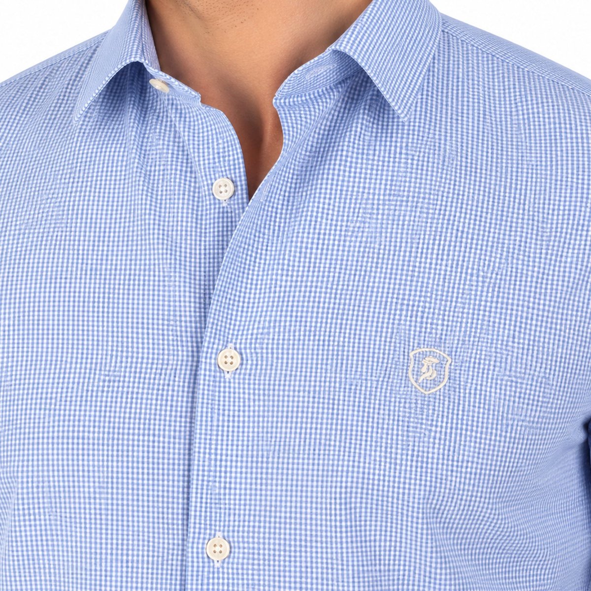 Chemise vichy square ciel, SHILTON