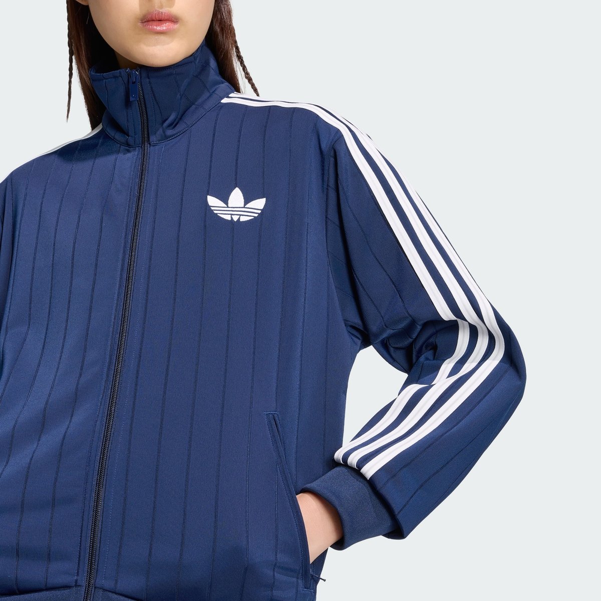 Veste De Survêtement Ample Fines Rayures Firebird Veste De Survêtement Ample Fines Rayures Firebird night indigo / white / grey two, adidas Originals