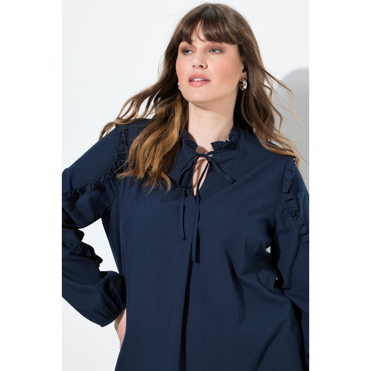 Tunique en coton bio bleu marine, ULLA POPKEN